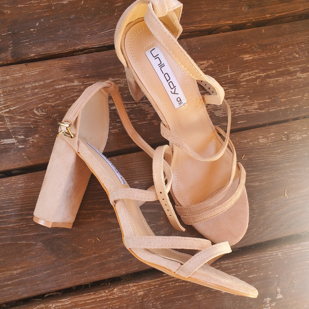 Strappy block heel